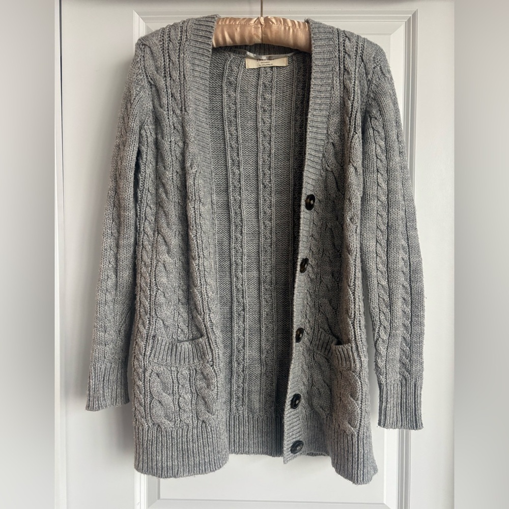 Cable Knit Cardigan Sweater